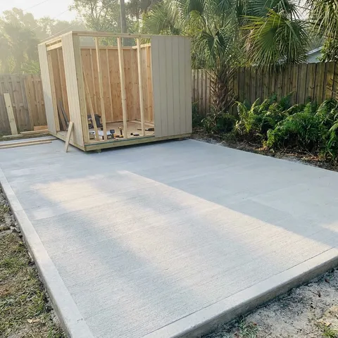 Finished 3000 PSI Standard Mix concrete slab at a Florida residential project